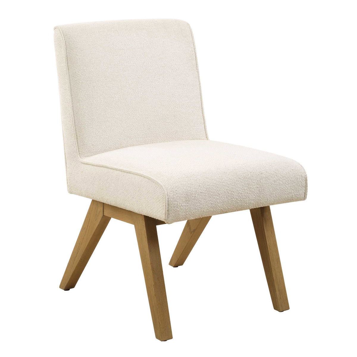 Blakely White Armless Dining Chair, by Uttermost, 20" width x 34.5" height x 27" depth View 4