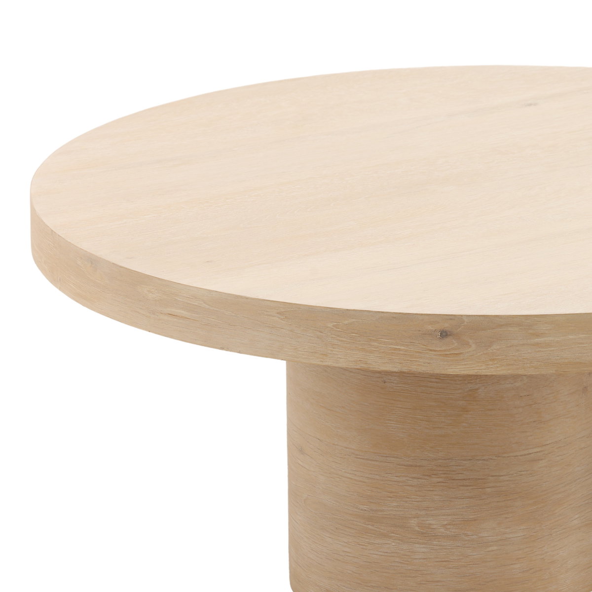 Kyrell Coffee Table Light Natural, by Dovetail, 42" width x 16" height x 42" diameter x 42" depth View 3