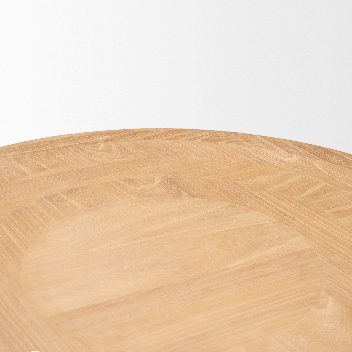 Taylin Light Brown Wood Round Coffee Table, by Mercana, 39" length x 39" width x 16.75" height View 6