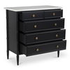 Eleanor 5 Drawer Chest Black, Dresser by Moe's Home, 40" width x 39.5" height x 20" depth thumbnail 4
