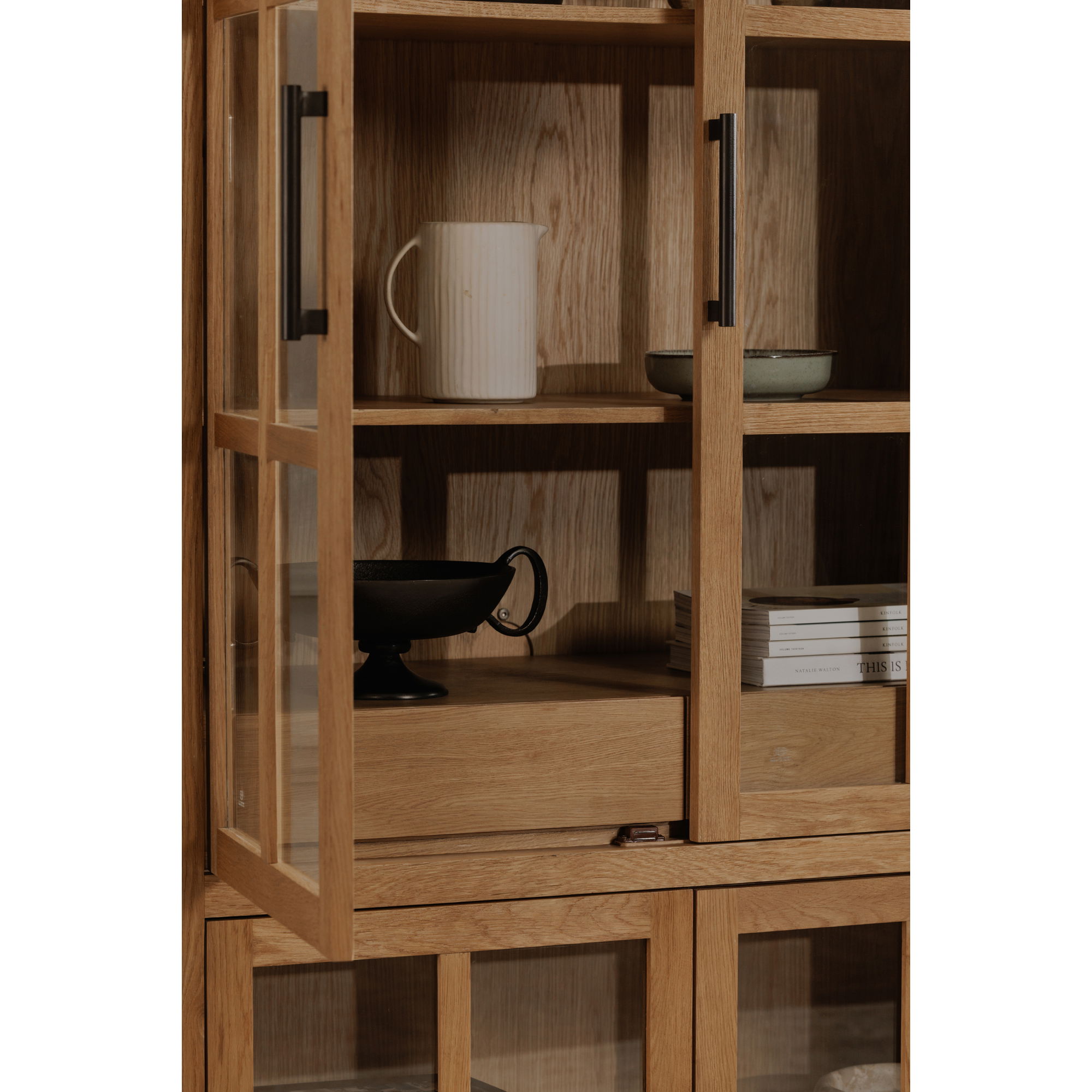 Raymond Tall Cabinet Natural, Cabinets & Sideboard by Moe's Home, 48" width x 83" height x 21" depth View 9