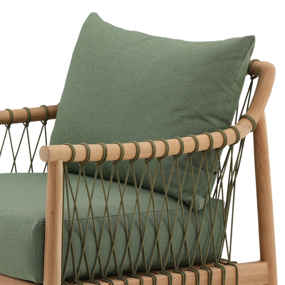Tahoe Outdoor Sofa Chair Green, Accent Chair by Dovetail, 31" width x 33.46" height x 30.7" depth View 5