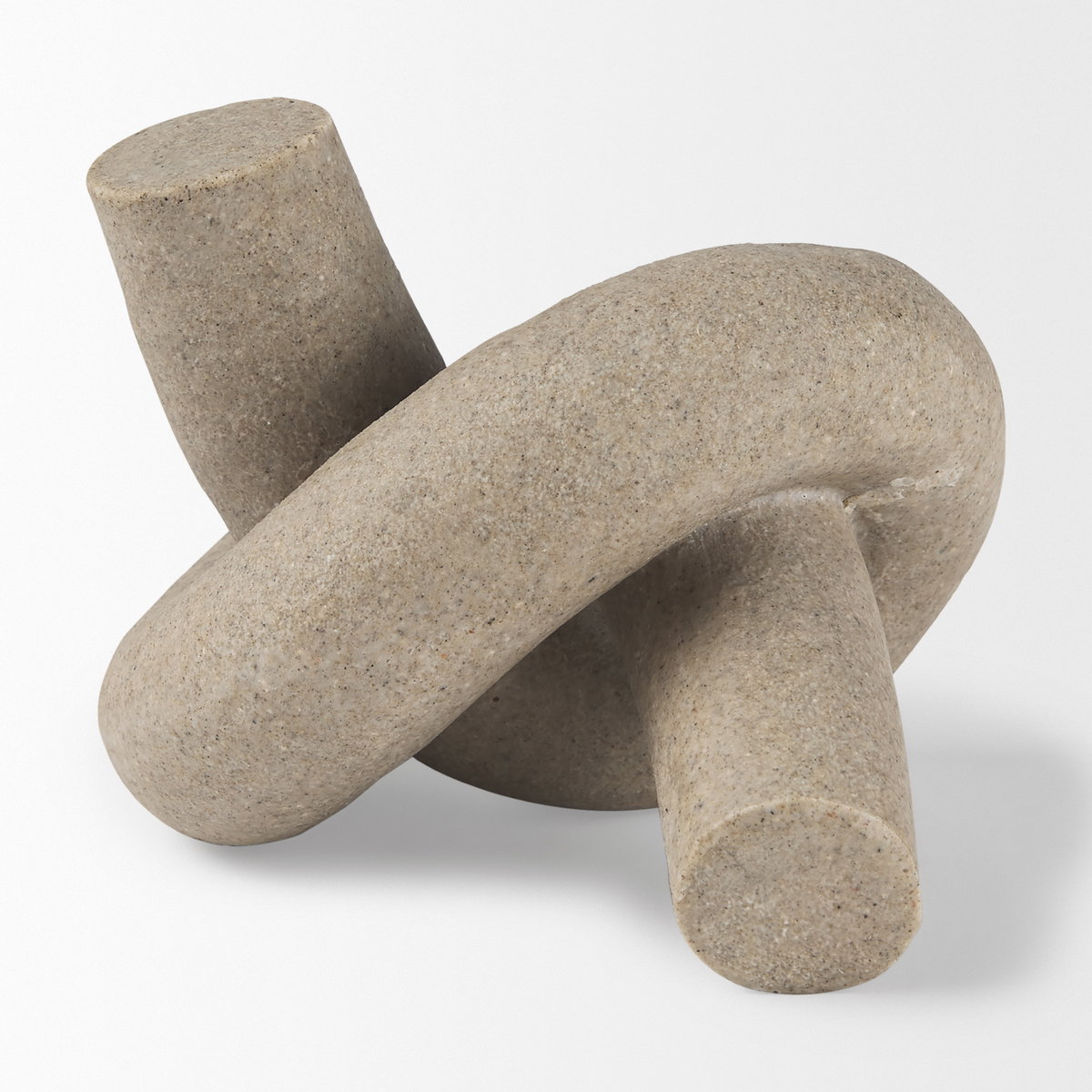 Otto Sandstone Resin Small Knot Sculpture Decorative Object, by Mercana, 7.99" length x 7.01" width x 5" height View 5