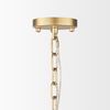 Monroe Brushed Gold Metal with Resin Shade 6-Light Chandelier thumbnail 3