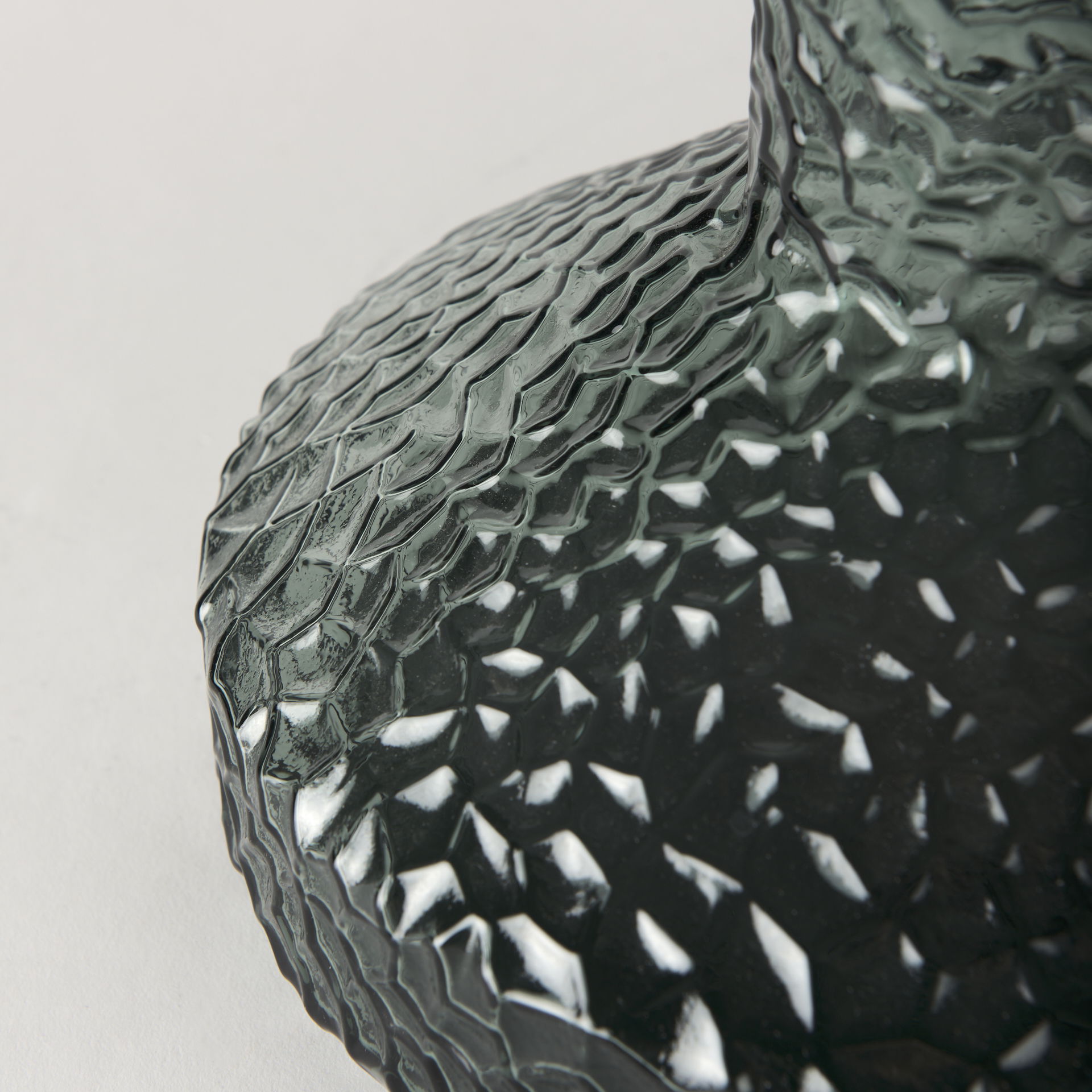 Jolene Tall Green Glass Vase large image 
