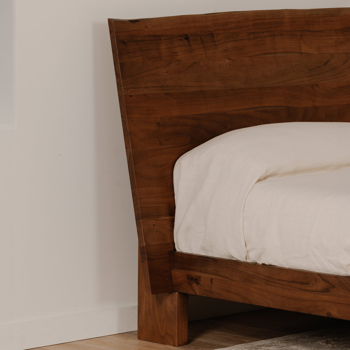 Bent King Size Bed Brown, by Moe's Home, 87" width x 42" height x 89" depth View 9