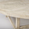 Rosie   Round Blonde Wood Coffee Table, by Mercana, 48" length x 48" width x 16" height thumbnail 8