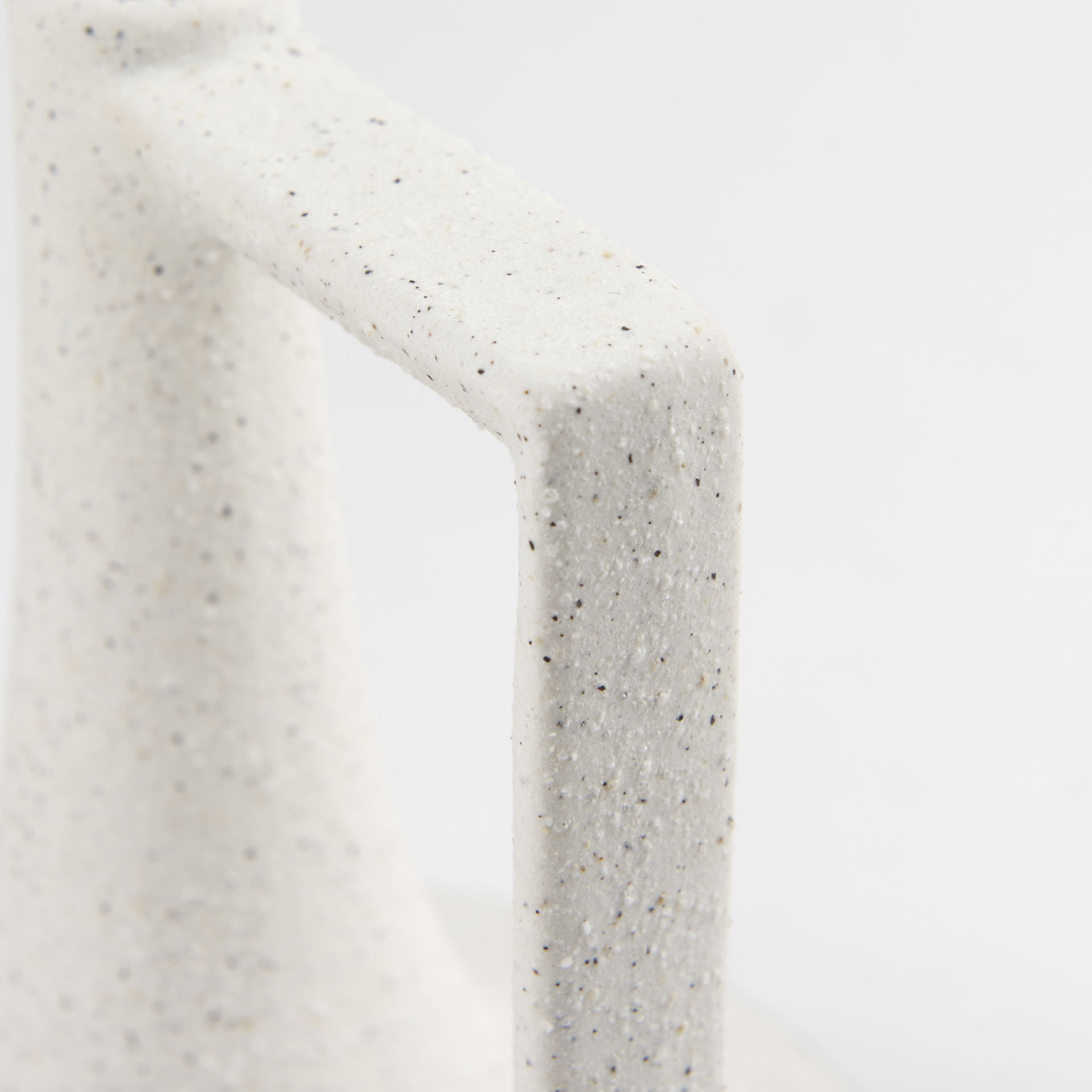 Burton 8.3H Small White and Black Ceramic Jug Vase, Decorative Jar by Mercana, 6.1" length x 6.1" width x 8.27" height View 8