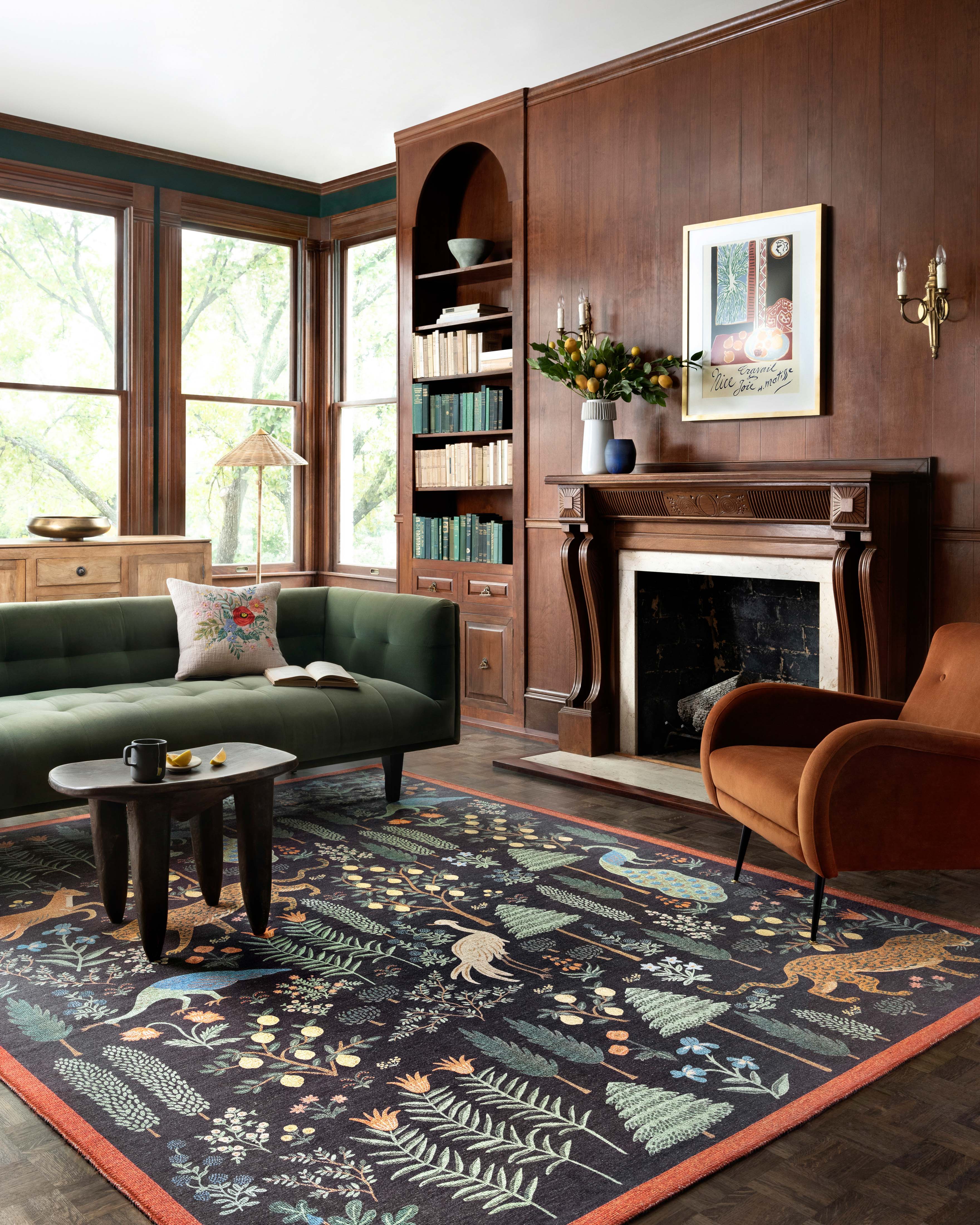 Rifle Paper Co. x Loloi Menagerie Rug, 2'3" length x 3'9" width View 2
