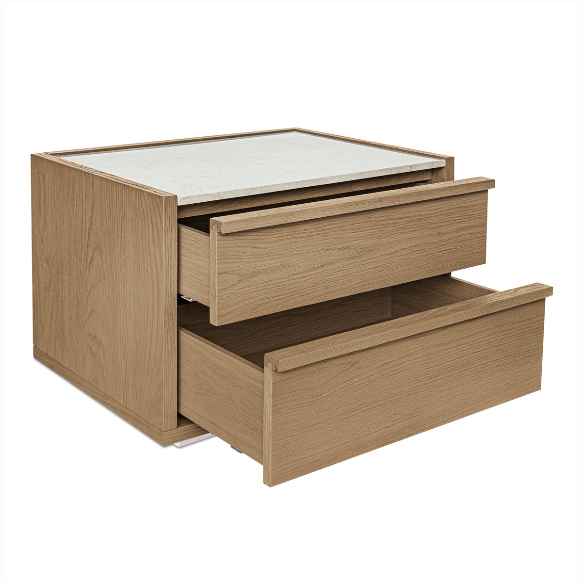 Ashcroft Nightstand Oak, by Moe's Home, 26.38" width x 18.11" height x 19.09" depth View 2
