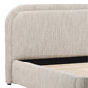 Agi Bed King Beige, by Dovetail, 88.5" width x 43.5" height x 88" depth thumbnail 6