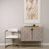 Excelsior 36.0L x 18.0W x 32.5H Light Brown Wood Gold Iron Base Accent Cabinet, Cabinets & Chest by Mercana, 36.5" length x 18.5" width x 32.5" height thumbnail 2