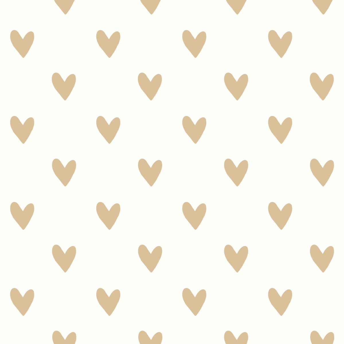 Heart Spot Gold Peel & Stick Wallpaper, by York Wall, 16'6" length x 1'8.5" width x 0.02" depth