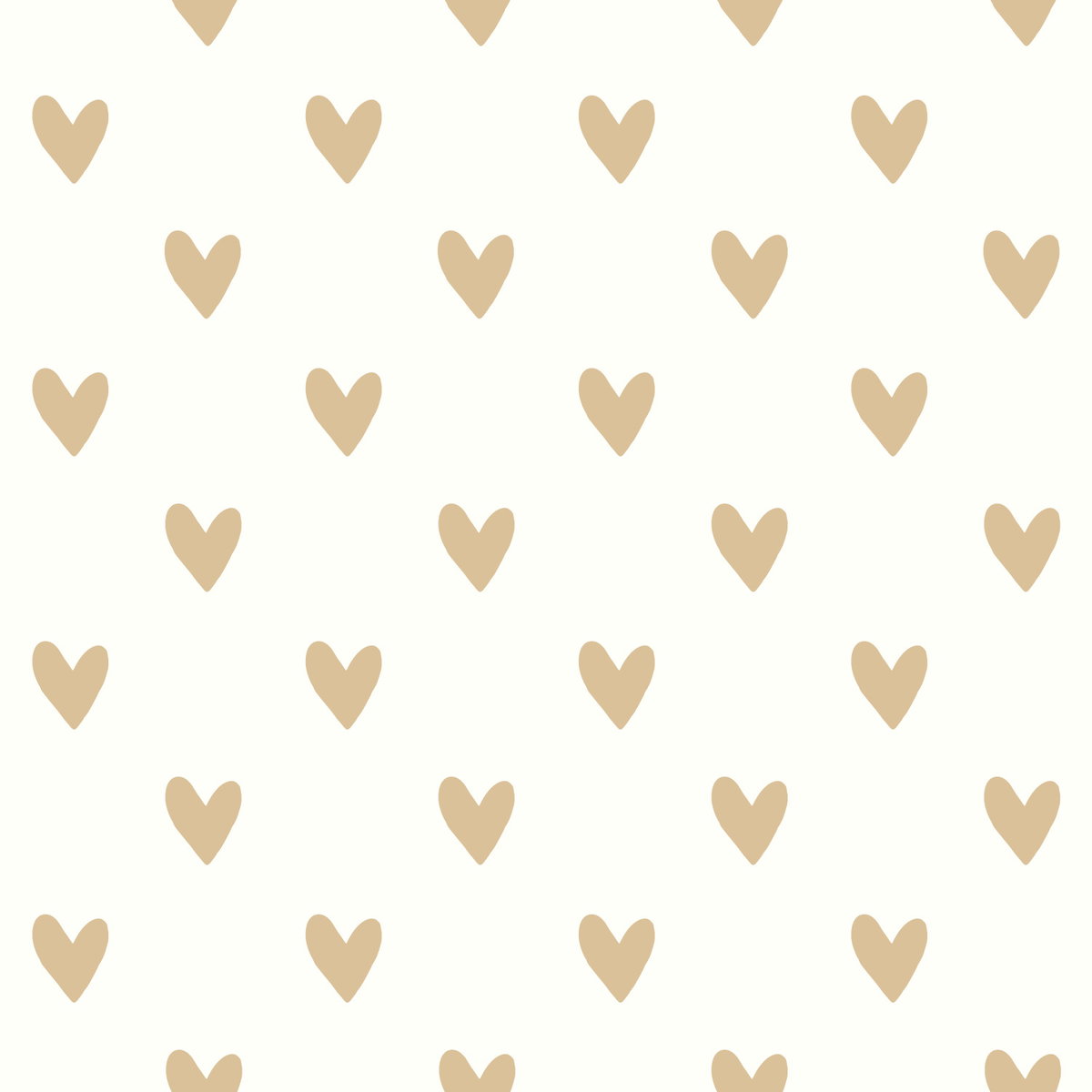 Heart Spot Gold Peel & Stick Wallpaper, by York Wall, 16'6" length x 1'8.5" width x 0.02" depth