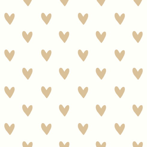 Heart Spot Gold Peel & Stick Wallpaper