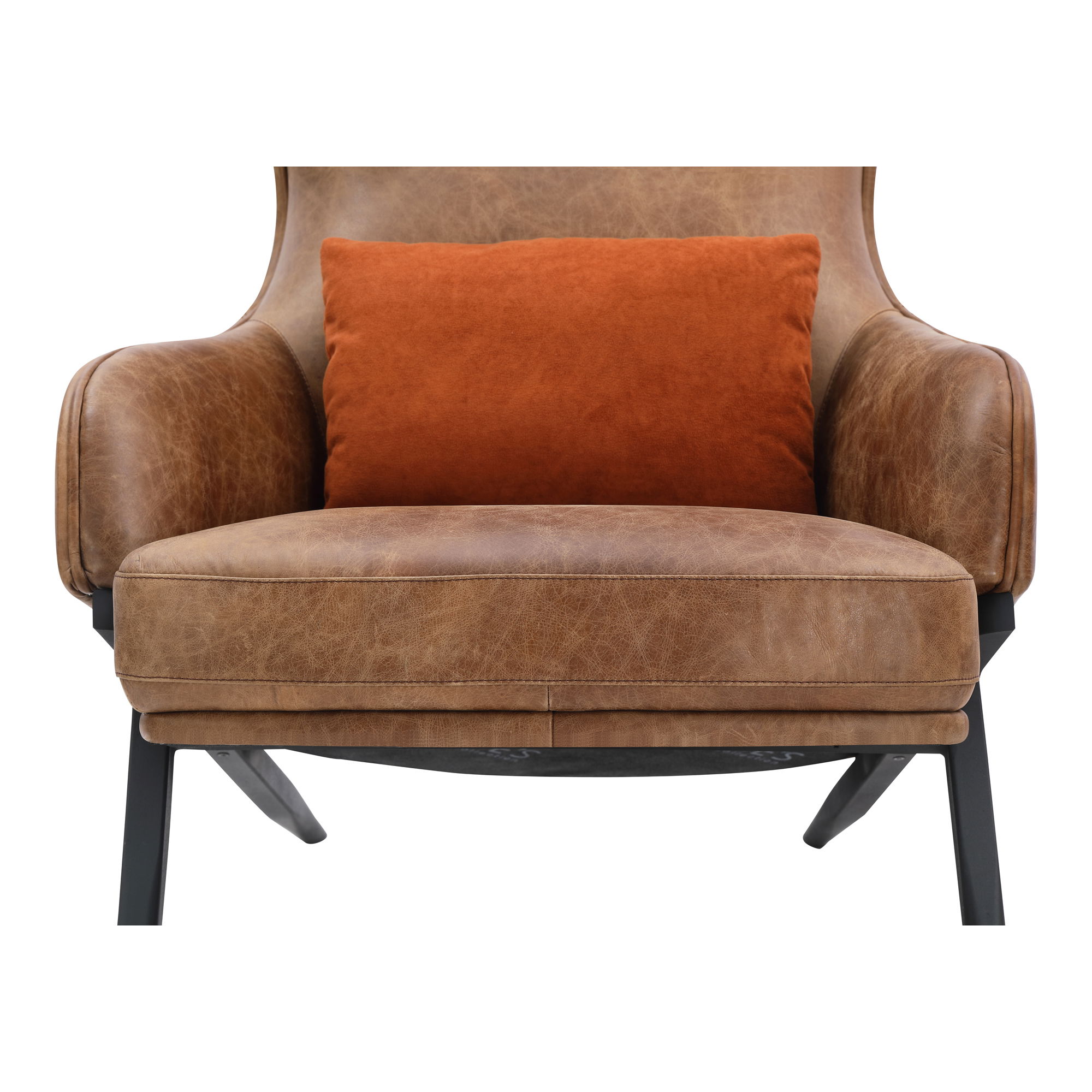 Amos Leather Accent Chair large image 