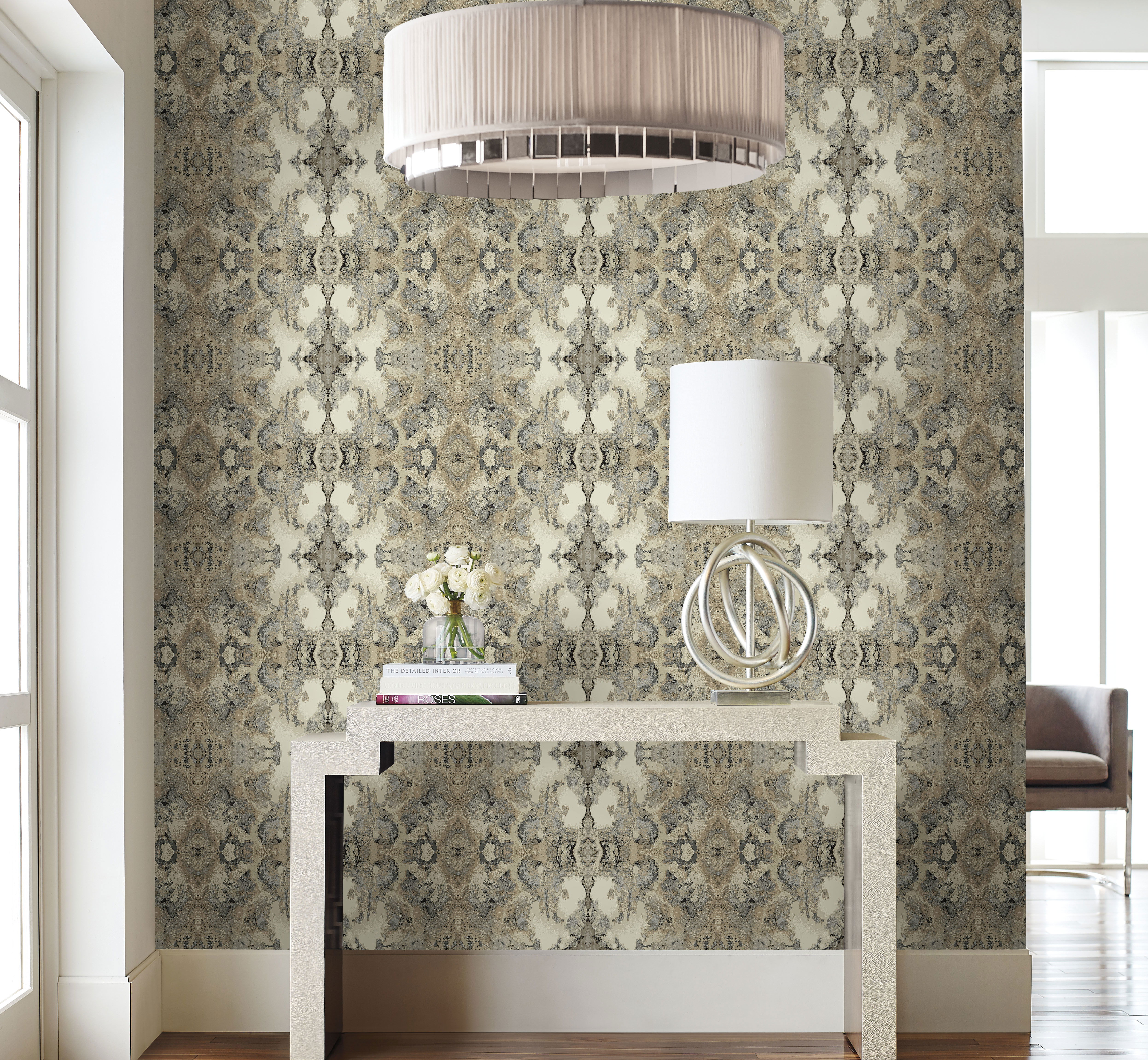 Inner Beauty Ivory Peel & Stick Wallpaper large image 