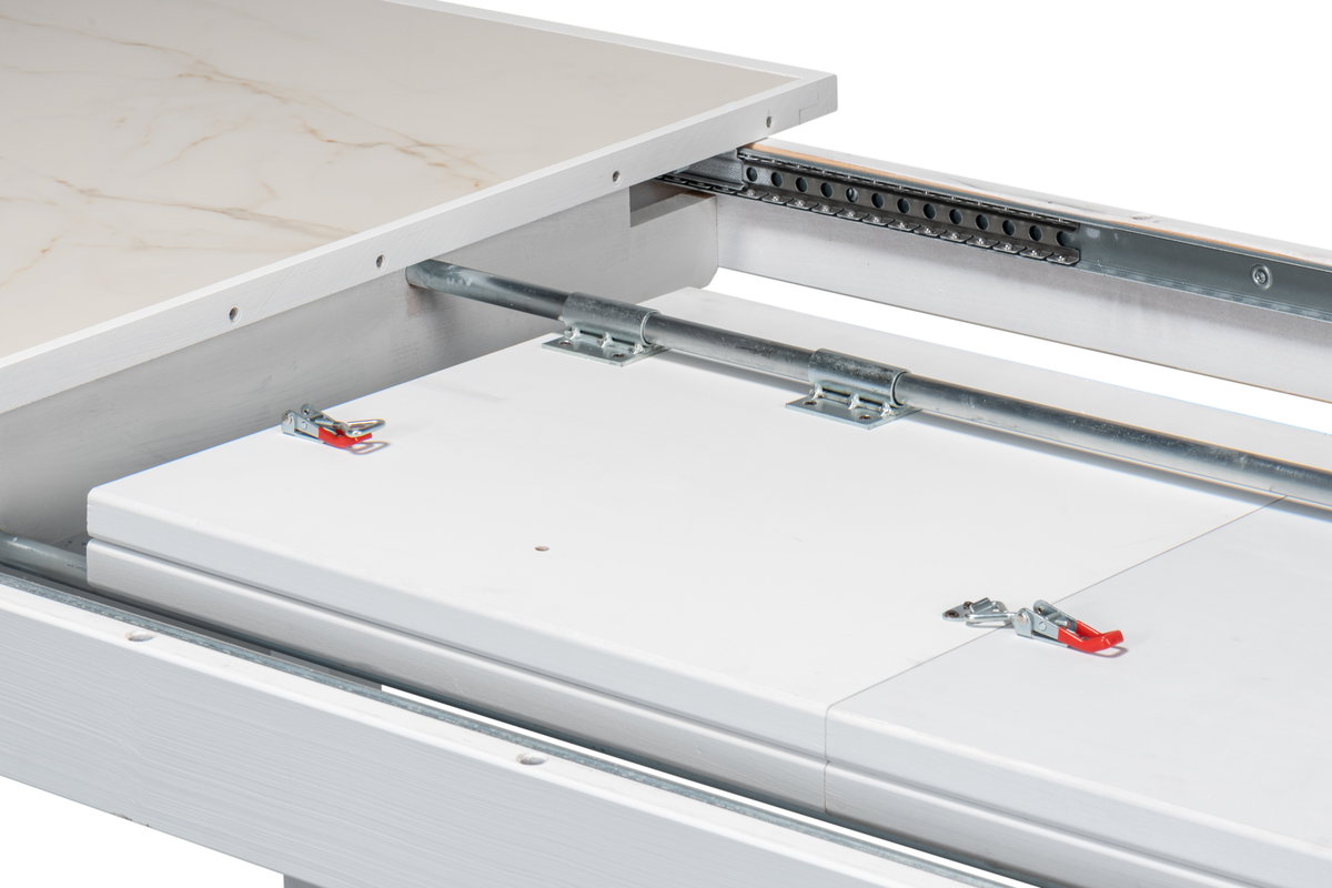 Elton Butterfly Dining Table White, by Sarreid, 3'5" length x 6'9" width x 2'6" height View 10