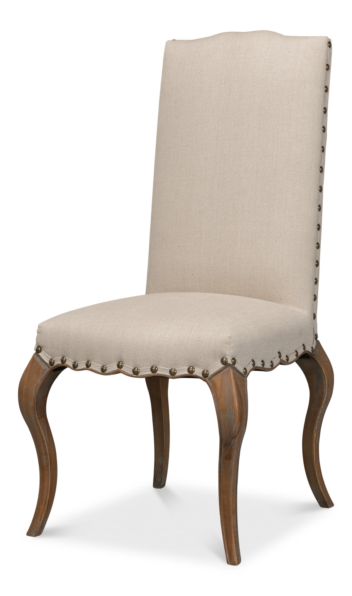 Thorne Side Chair  Beige, by Sarreid, 1'10" length x 1'8" width x 3'7" height View 1