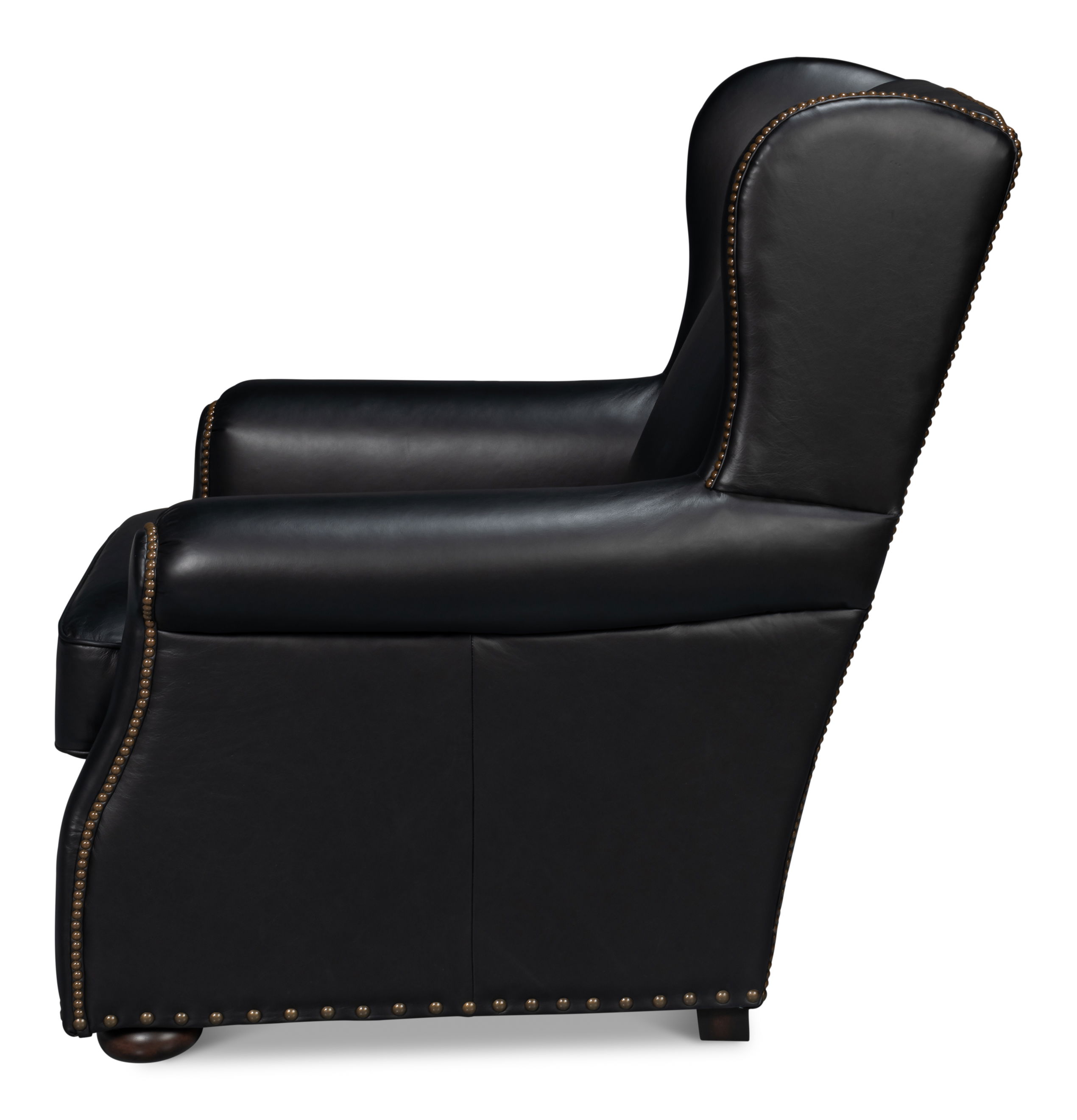 London Dry Accent Chair, Onyx Black, Seating by Sarreid, 37" length x 40" width x 40" height View 9