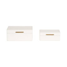 Online Designer Bedroom Namina Vegan Leather Storage Box Set of 2