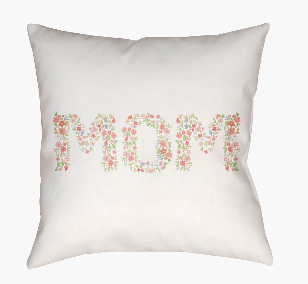 Mom Accent Pillow, Decorative Pillow by Surya, 18" length x 18" width