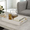 Wessex White Shagreen Tray, Decorative by Uttermost, 19" width x 2.62" height x 13.87" depth thumbnail 3