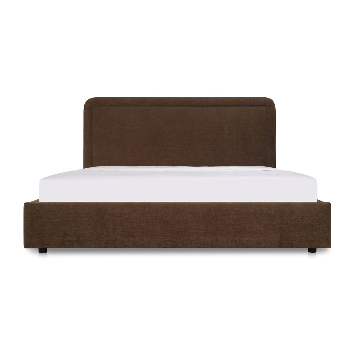 Simon Queen Storage Bed Brown, by Moe's Home, 6'2.8" width x 4'3.18" height x 7'4.98" depth View 1