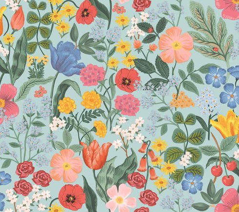 Blossom Light Blue Wallpaper
