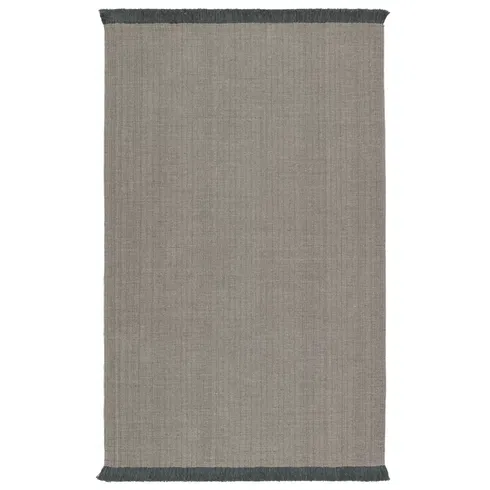 Engild Indoor/ Outdoor Solid Light Gray/ Dark Gray Area Rug (4