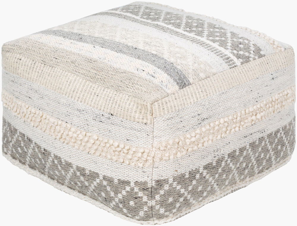 Lorens Pouf, Ottoman by Surya, 24" width x 13" height
