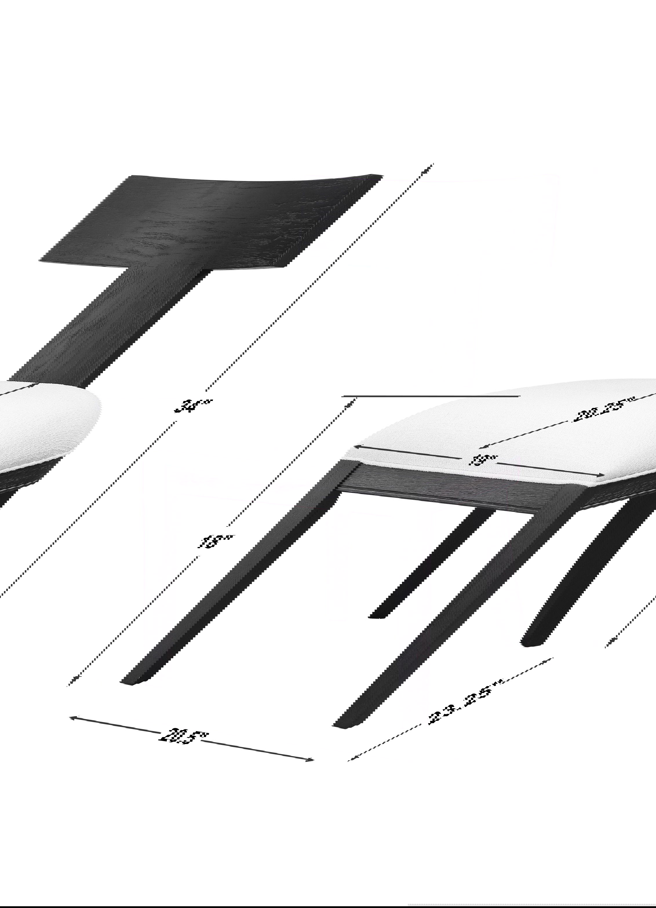 Idris Armless Chair, Furniture by Uttermost, 20.5" width x 34" height x 24.25" depth View 3