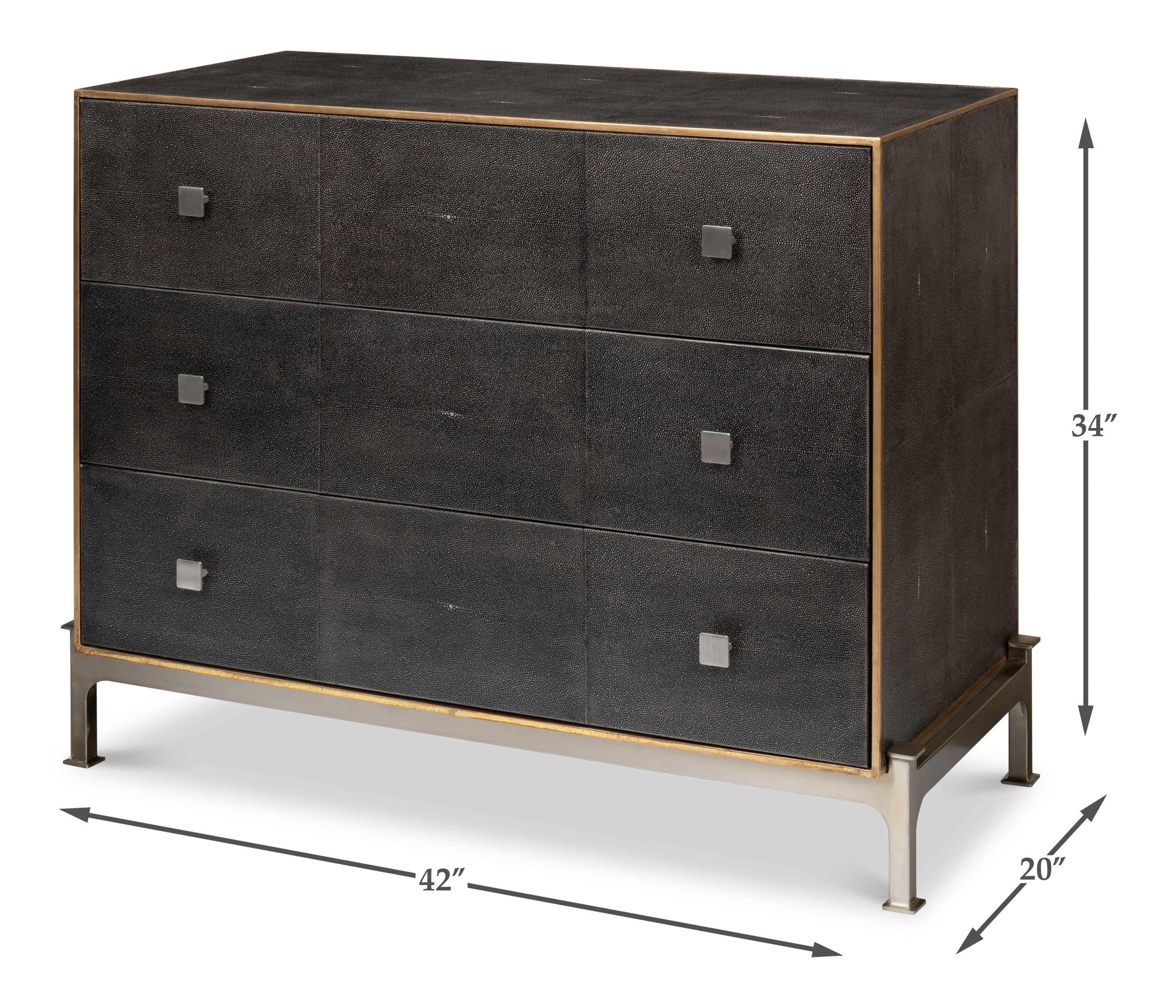 Grey Shagreen Dresser large image 