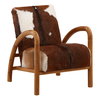 Charlton Occasional Chair Brown, Accent Chair by Dovetail, 25.6" width x 32" height x 31.5" depth thumbnail 1