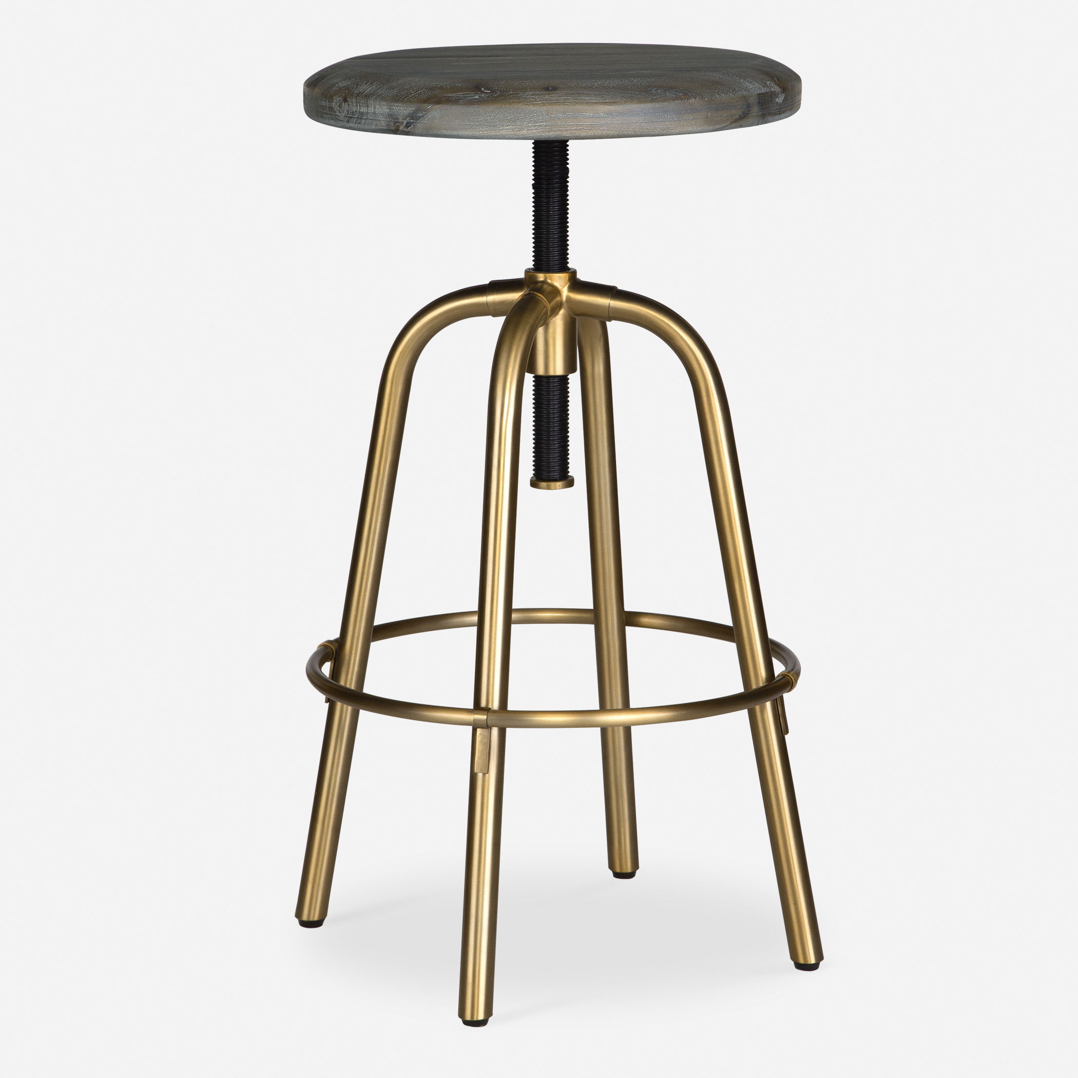 Revolve Brass Counter Stool large image 