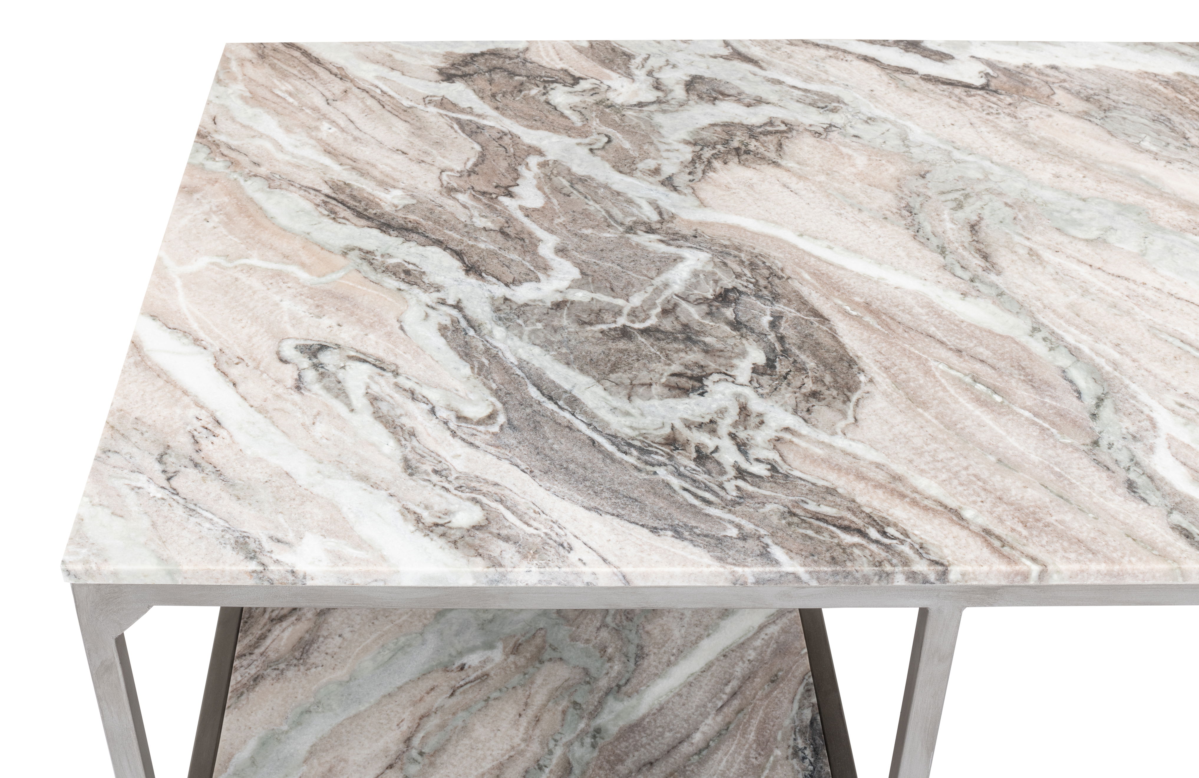 Open Desk With Shelves, Marble Top large image 