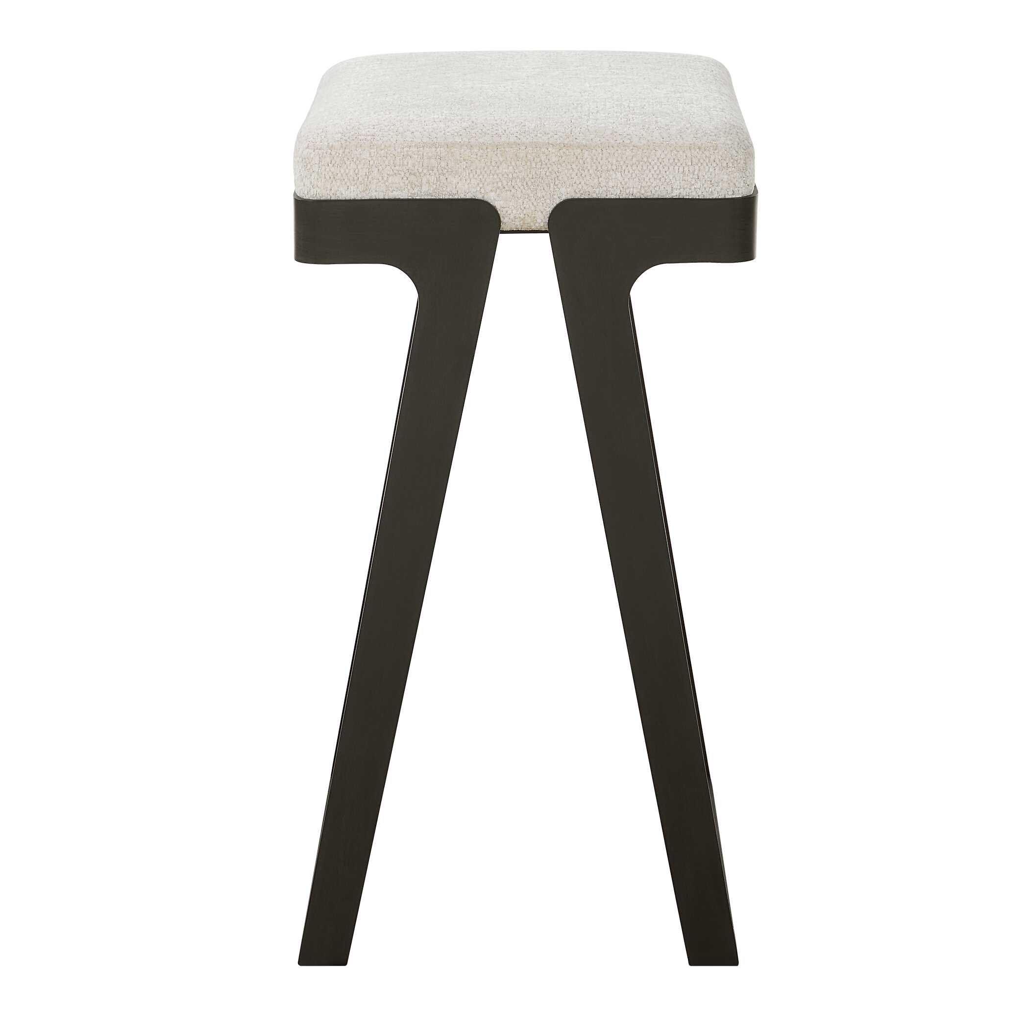 Hover Iron Counter Stool, Furniture by Uttermost, 18.25" width x 26" height x 14.25" depth View 5