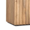 June Light Brown Wood with Fluting Square Side Table thumbnail 9