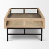 Arelius 42'L Rectangular Light Brown Wood with Black Metal Base Display Coffee Table thumbnail 2