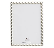 Online Designer Bedroom Rope Plated Frame, Silver - 5 x 7"