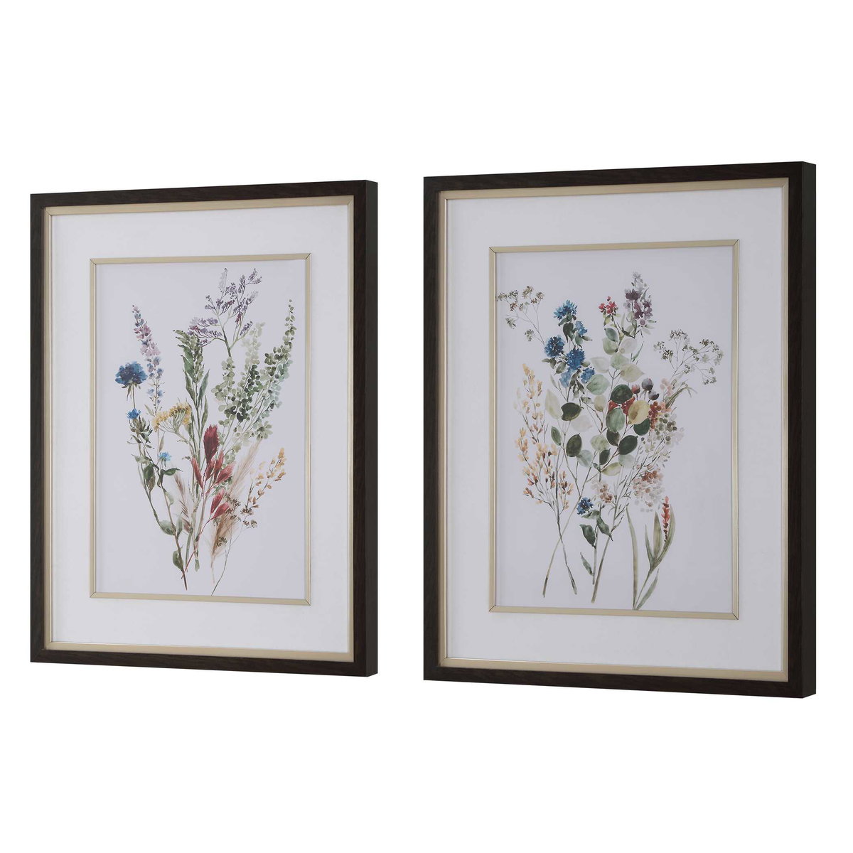 Delicate Flowers Framed Prints Set/2, by Uttermost, 2'3.62" width x 2'9.62" height x 2" depth View 5