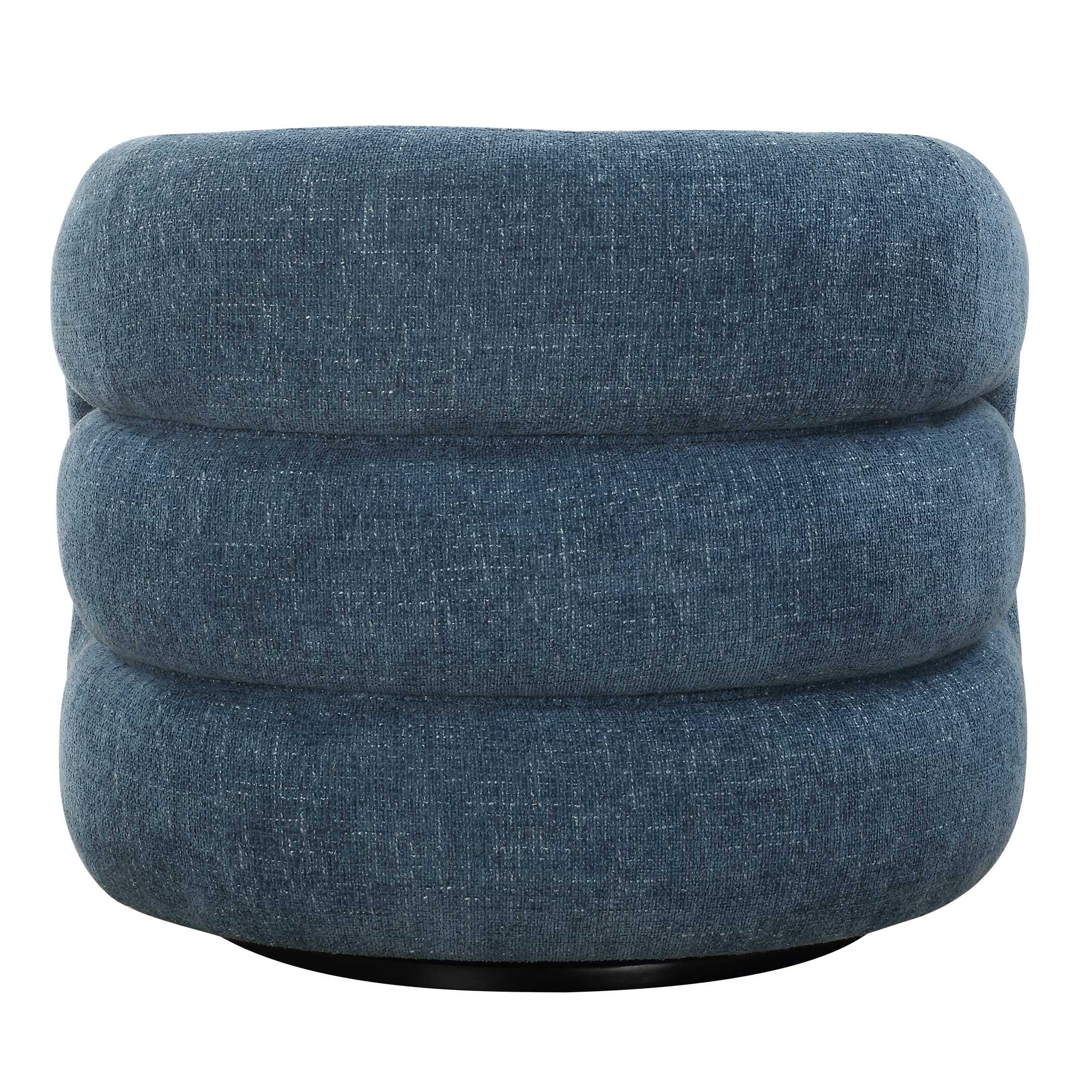 Junie Blue Swivel Barrel Chair, Furniture by Uttermost, 34.5" width x 29" height x 33" depth View 9