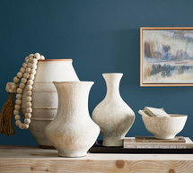 Online Designer Living Room Artisan Studio Handcrafted Ceramic Bowl, Small, Natural