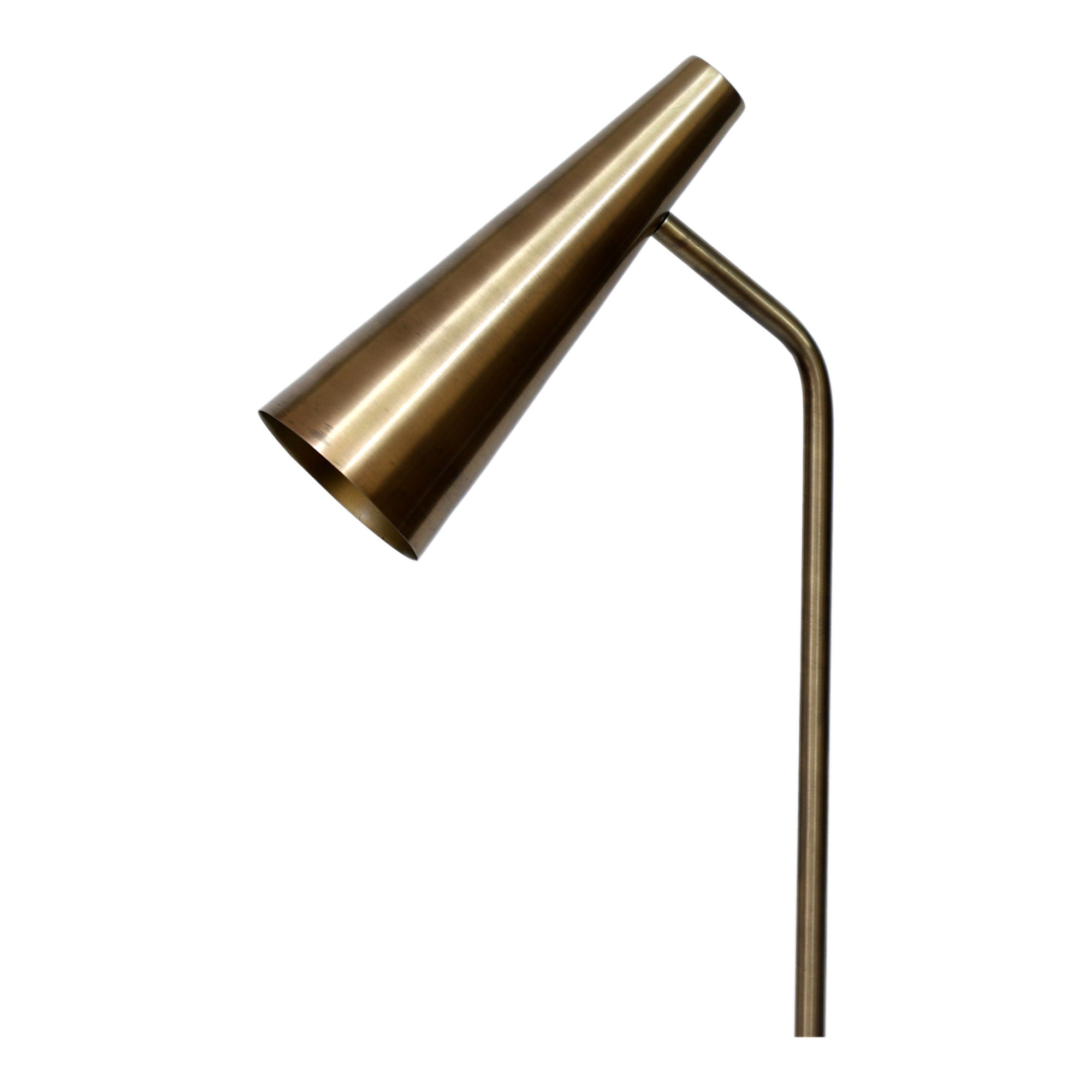 Trumpet Floor Lamp Gold, by Moe's Home, 11" width x 48" height x 8" depth View 2