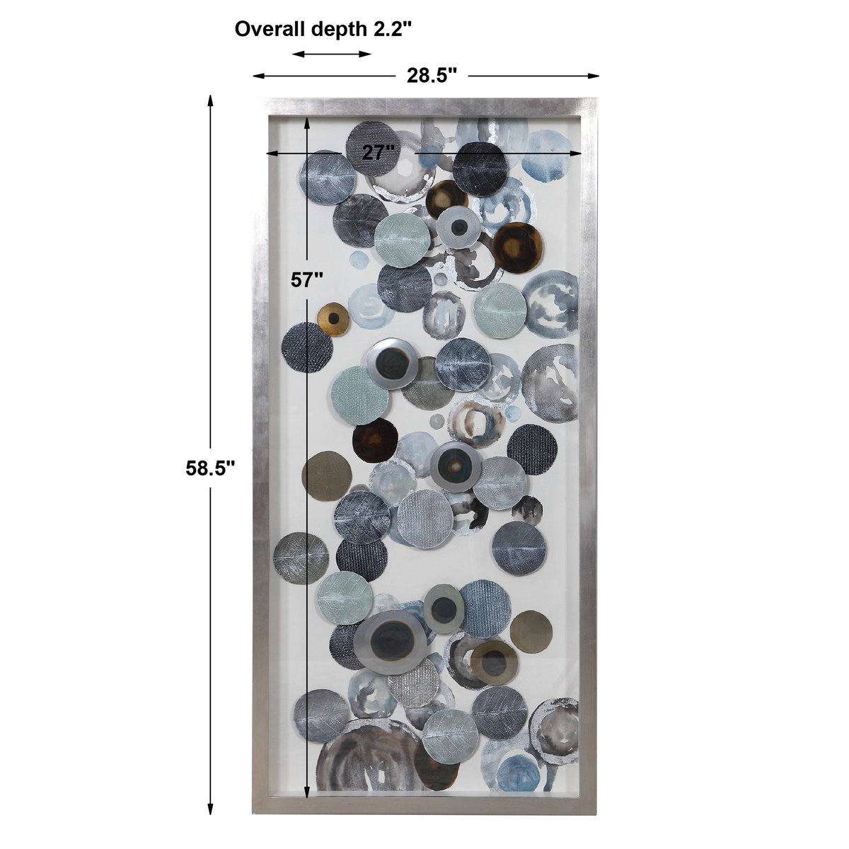 Kella Modern Shadow Box, by Uttermost, 4'10.5" width x 2'4.5" height x 2.2" depth View 3