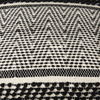 Garima   Black/White Wool and Cotton Patterned Pouf, Ottoman by Mercana, 22" length x 22" width x 14" height thumbnail 8