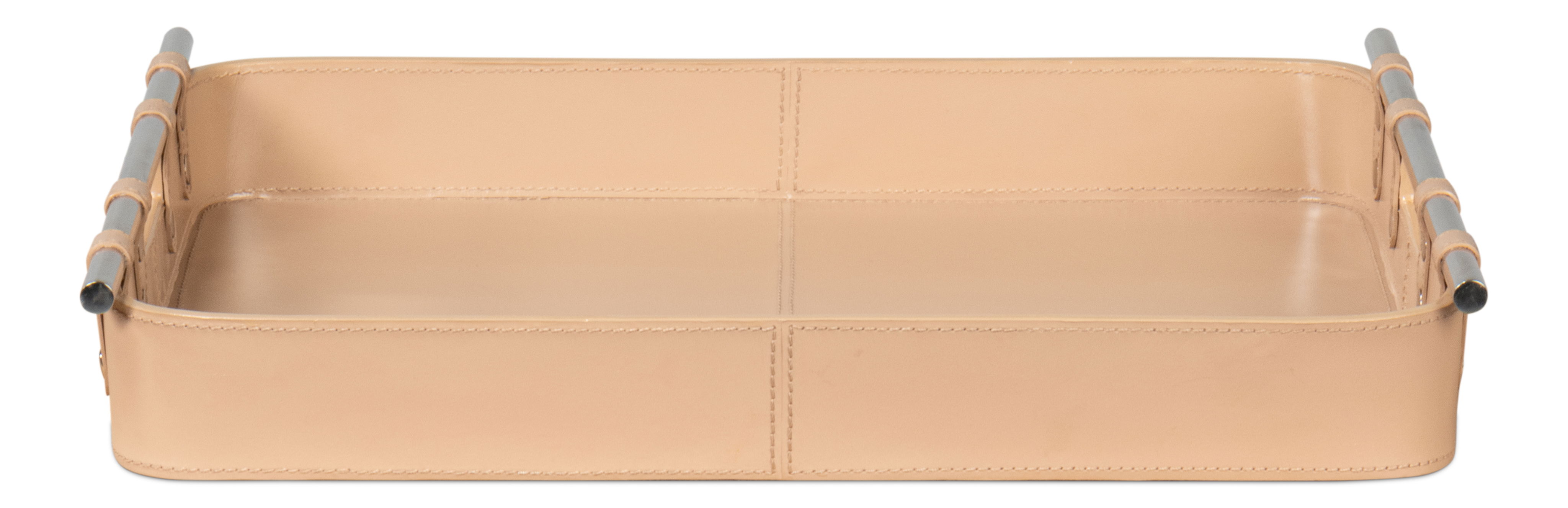 Safari Leather Tray  Mushroom large image 