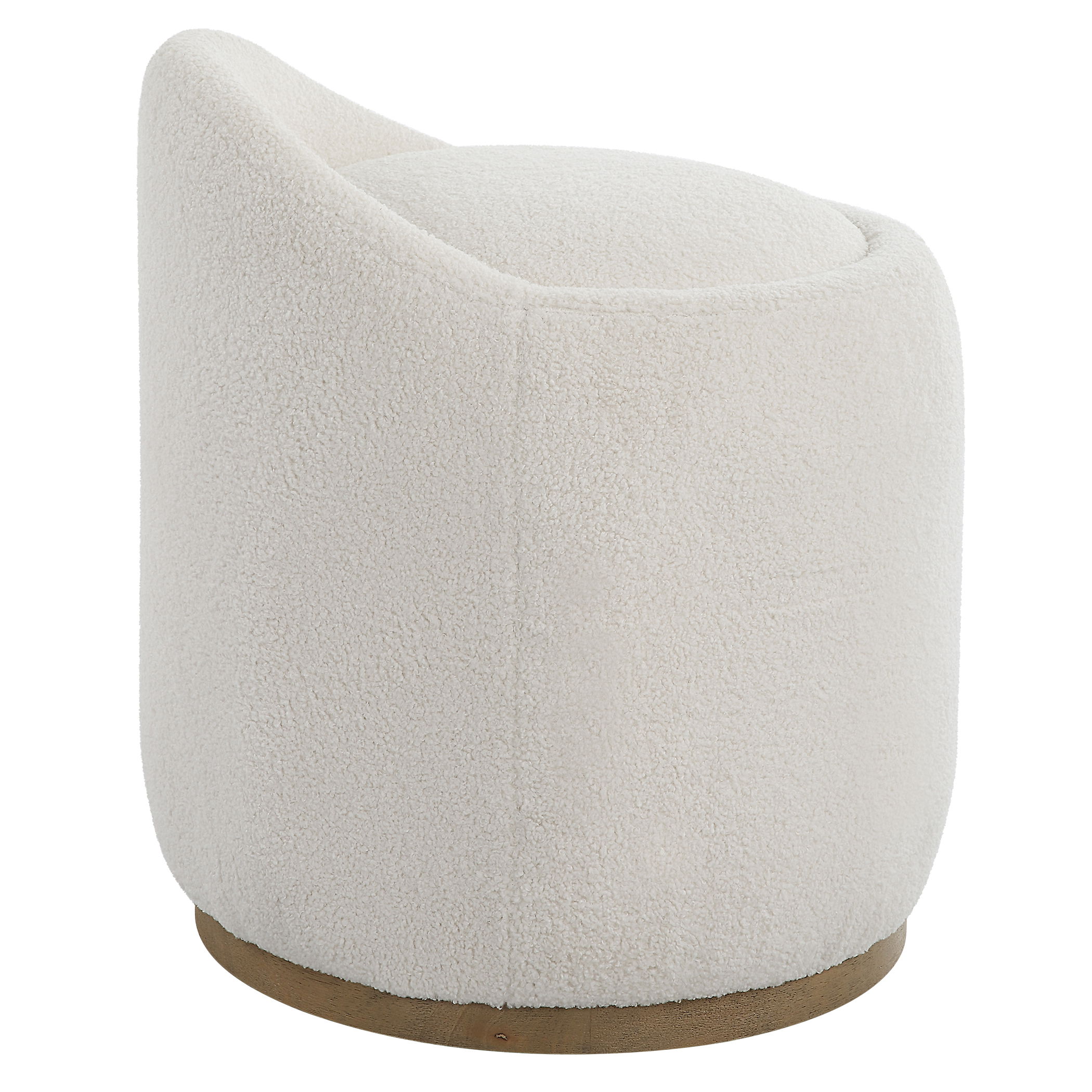 Swirl Swivel Sheepskin Ottoman large image 