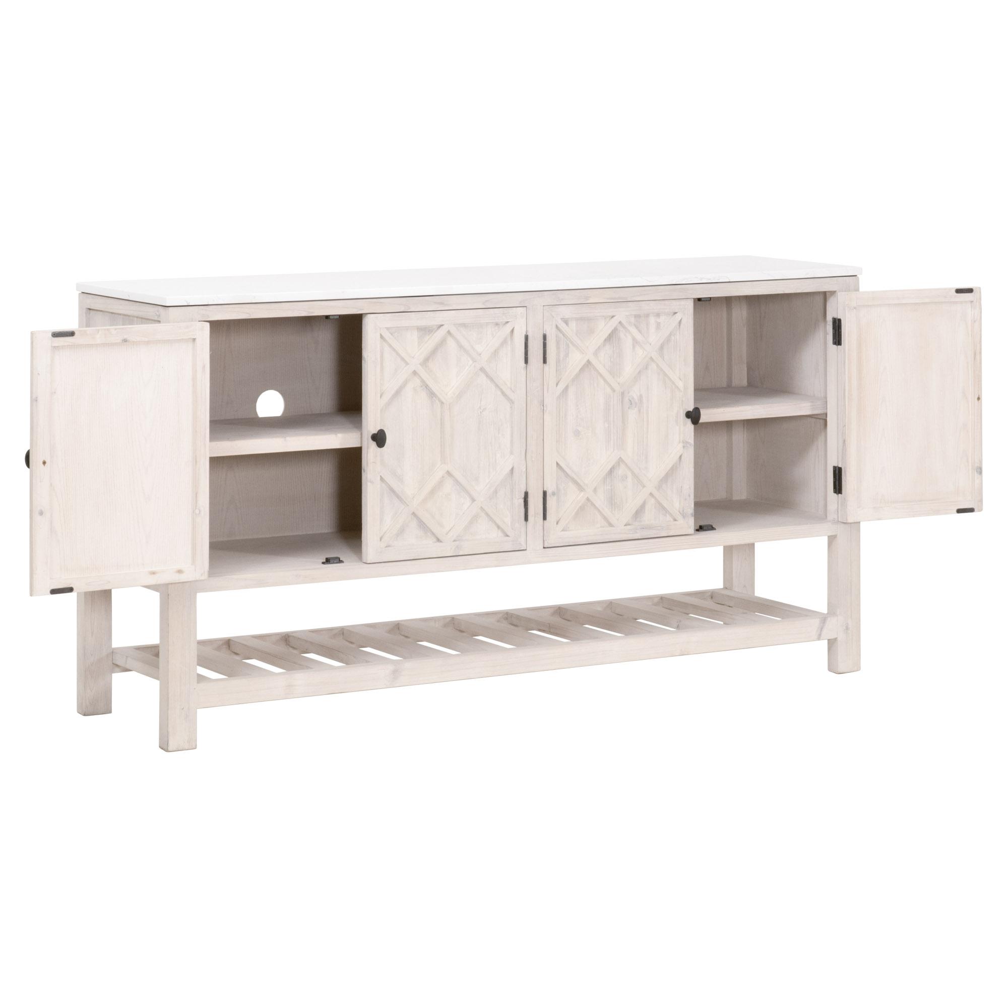 Willow Media Sideboard, Cabinets & Sideboard by Essentials for Living, 67" width x 35.75" height x 18.25" depth View 8