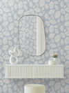 Contoured Leaves Indigo Blue Wallpaper thumbnail 1
